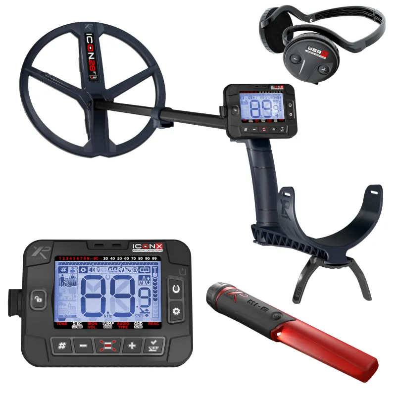 XP IconX WSA ST Metalldetektor, 28cm Suchspule, WSA ST Kopfhörer, MI6 Pinpointer, FMF Multifrequenz (ICONX-28FMFRCWSASTMI6)